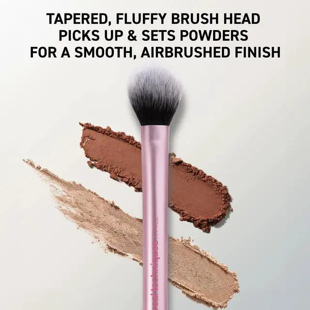 Alt view image 3 of 6 - Setting Brush With Ultra Plush Custom Cut Synthetic Bristles and Extended Aluminum Ferrules to Build Coverage