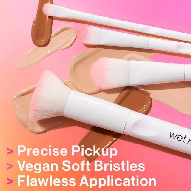 Alt view image 2 of 4 - Foundation Brush, Densely-Packed Synthetic Fiber Bristles for Liquid, Cream & Powder, Ergonomic Handle for Comfortable Control