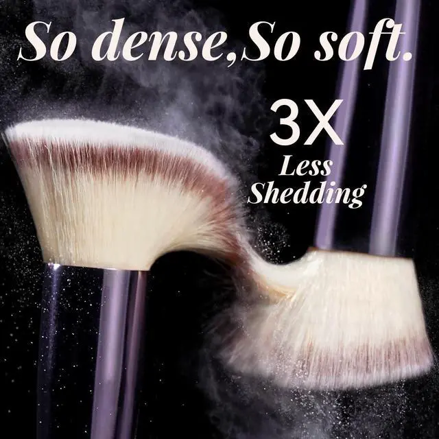 Alt view image 4 of 6 - Makeup Brush Set 18 Pcs Professional Foundation Powder Concealers Eyeshadow Blush Synthetic Makeup Brushes with Labeled instruction Black Case Upgraded Version