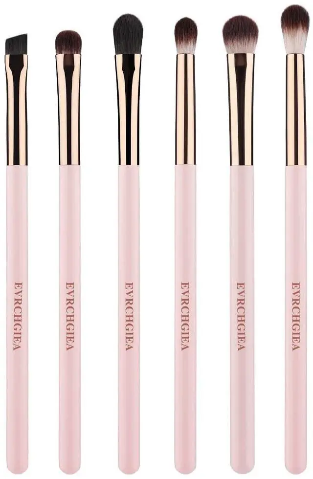 Main image of Eye Makeup Brush Set, 6 Pcs Professional Blending Eyeshadow Makeup Brushes for Concealer Eyebrows Eyeliner, Soft Hairs & Wood Handle