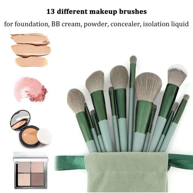 Alt view image 3 of 7 - Makeup Brushes 22 Pcs Makeup Kit,Foundation Brush Eyeshadow Brush Make up Brushes Set (Green, 22 Piece Set)