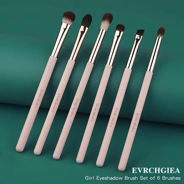 Alt view image 5 of 7 - Eye Makeup Brush Set, 6 Pcs Professional Blending Eyeshadow Makeup Brushes for Concealer Eyebrows Eyeliner, Soft Hairs & Wood Handle