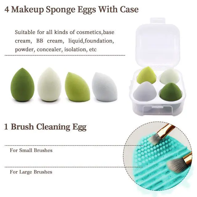 Alt view image 5 of 7 - Makeup Brushes 22 Pcs Makeup Kit,Foundation Brush Eyeshadow Brush Make up Brushes Set (Green, 22 Piece Set)