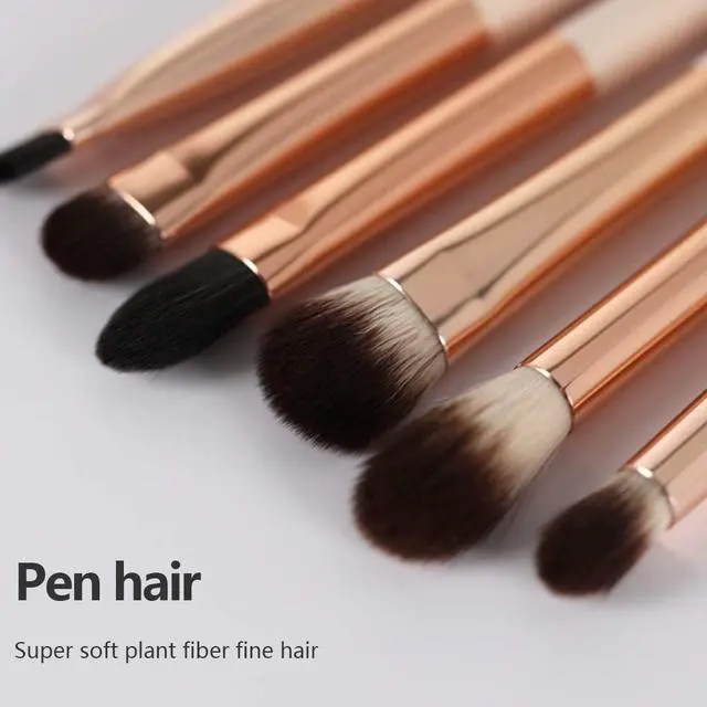 Alt view image 7 of 7 - Eye Makeup Brush Set, 6 Pcs Professional Blending Eyeshadow Makeup Brushes for Concealer Eyebrows Eyeliner, Soft Hairs & Wood Handle