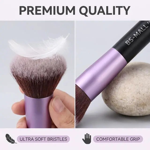 Alt view image 4 of 7 - Makeup Brushes Premium Synthetic Foundation Powder Concealers Eye Shadows 14 Pcs Purple for Makeup Beginner or Professional with Travel Case