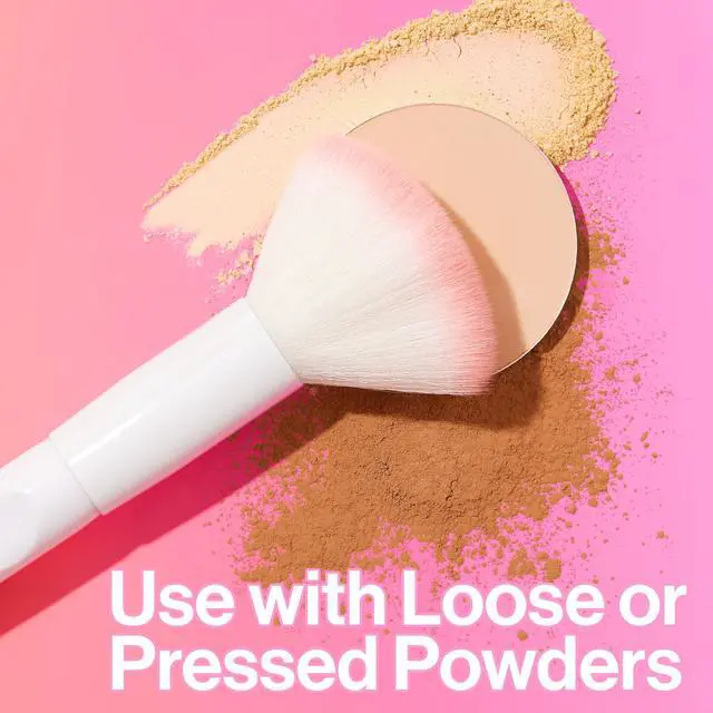 Alt view image 2 of 6 - Powder Brush, Ultra-Plush Synthetic Bristles for Flawless Application, Soft Touch, Ergonomic Handle for Comfortable Precision Control