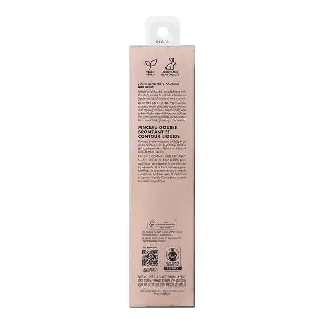 Alt view image 5 of 6 - Liquid Bronzer & Contour Duo Brush, Silky Highly Pigmented Formula with Dual-ended Makeup Brush, Synthetic Bristles, 100% Vegan and Cruelty-Free