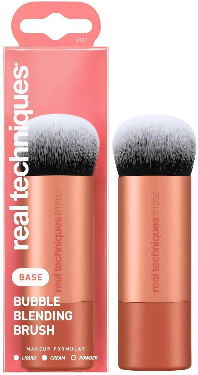 Main image of Bubble Blending Makeup Brush, Multipurpose Foundation Brush For Liquid, Cream, & Powder Products, Unique Round Brush Head, Synthetic Bristles, Vegan & Cruelty Free, 1 Count