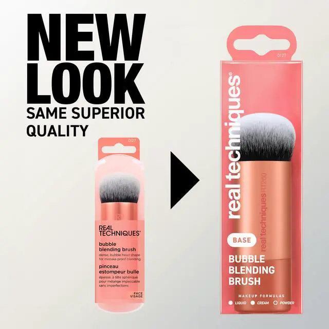Alt view image 5 of 7 - Bubble Blending Makeup Brush, Multipurpose Foundation Brush For Liquid, Cream, & Powder Products, Unique Round Brush Head, Synthetic Bristles, Vegan & Cruelty Free, 1 Count
