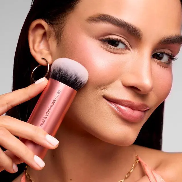 Alt view image 6 of 7 - Bubble Blending Makeup Brush, Multipurpose Foundation Brush For Liquid, Cream, & Powder Products, Unique Round Brush Head, Synthetic Bristles, Vegan & Cruelty Free, 1 Count