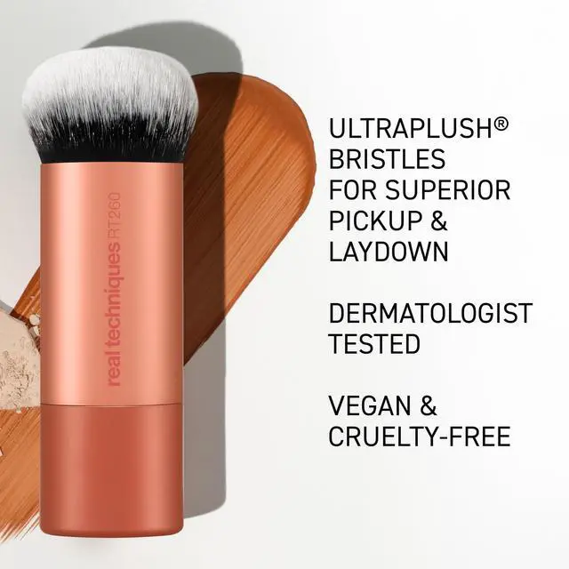 Alt view image 4 of 7 - Bubble Blending Makeup Brush, Multipurpose Foundation Brush For Liquid, Cream, & Powder Products, Unique Round Brush Head, Synthetic Bristles, Vegan & Cruelty Free, 1 Count