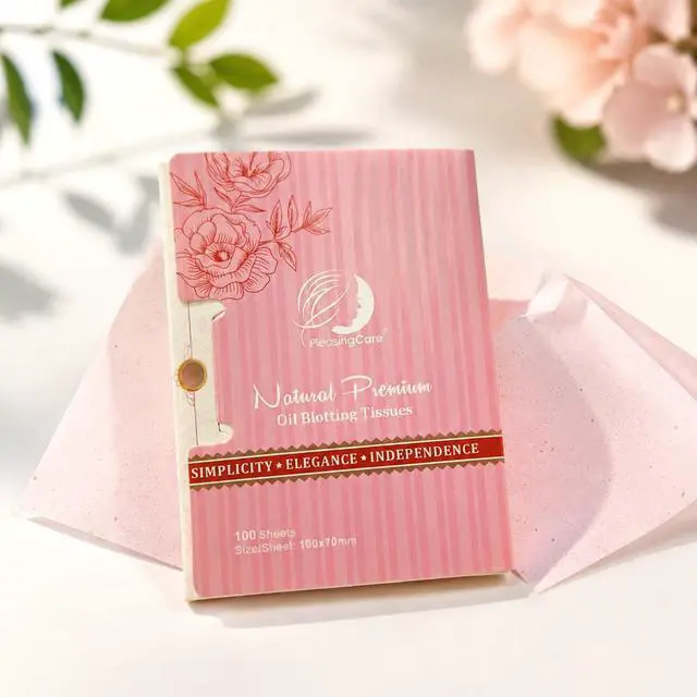 Alt view image 2 of 7 - Rose Oil Blotting Sheets Compact for Face, Natural Linen Oil Absorbing Tissues, Makeup SkinCare Friendly, 100 Sheets x 2 Packs