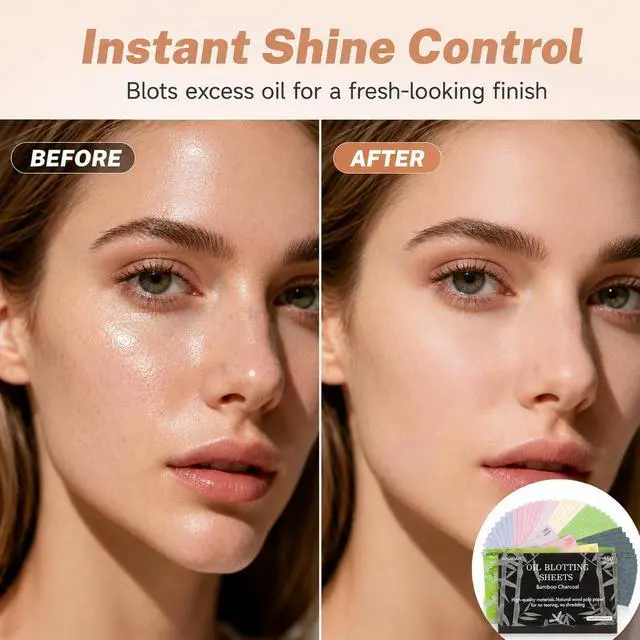 Alt view image 6 of 7 - 5 Packs Oil Blotting Sheets for Face - 5 Scents,750 Counts Oil Absorbing Sheets Blotting Paper for Oily Control Skin Paper Face Oil Sheets Premium Bamboo Charcoal Blotter Paper for Women
