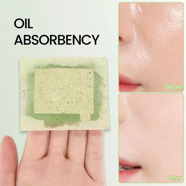 Alt view image 3 of 7 - Oil Blotting Sheets for Face with Mirror and Puff, 300 Sheets Oil Blotting Paper for Oily Skin, Face Oil Absorbing Sheet, Natural Oil Control Film, Absorb Excess Oil, Makeup Friendly