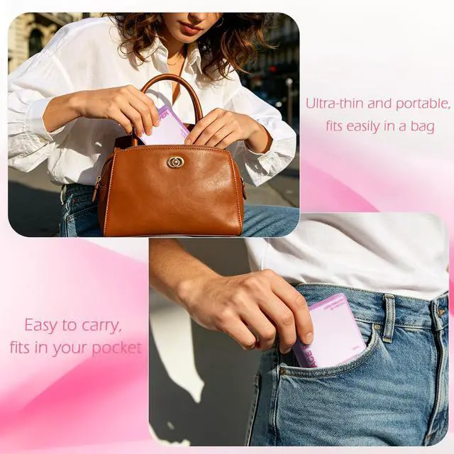 Alt view image 6 of 7 - Oil Blotting Paper for Face, 500 Sheets with Mirror & Puff, Multiple Refills, Absorbs Excess Oil Instantly, Natural Oil Control Film, Lavender