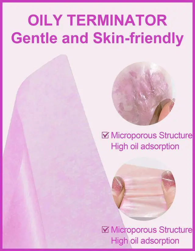 Alt view image 5 of 7 - 300PCS Oil blotting sheets for face - Blotting Papers for Face with Mirror, Puff & Refills, Absorbs Excess Face Oil, Shine Control, Saves Makeup, On-the-Go Facial Oil Control Kit, Matte Finish All Day