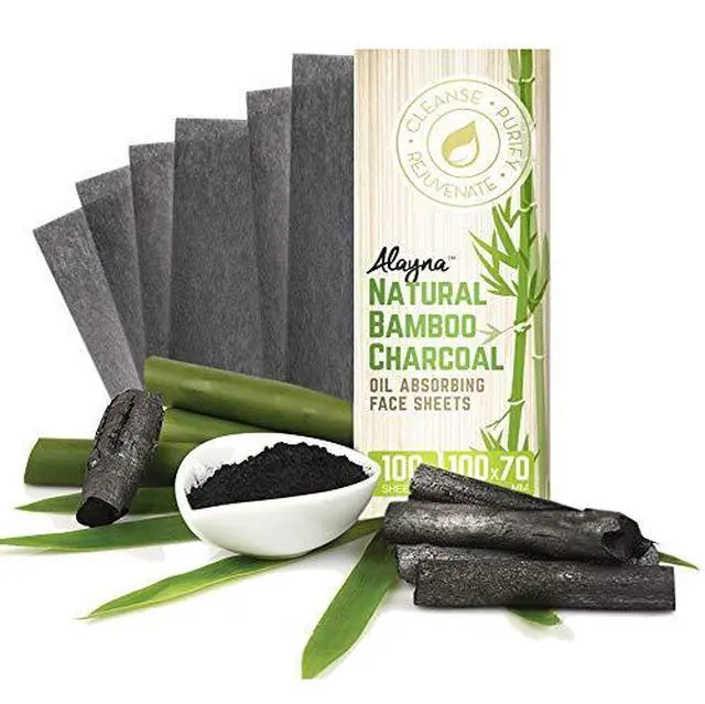 Alt view image 2 of 7 - (3 PK) Oil Blotting Sheets- Natural Bamboo Charcoal Oil Absorbing Tissues- 300 Pcs Organic Blotting Paper- Beauty Blotters for the Face- Papers Remove Excess Shine- For Facial Make Up & Skin Care