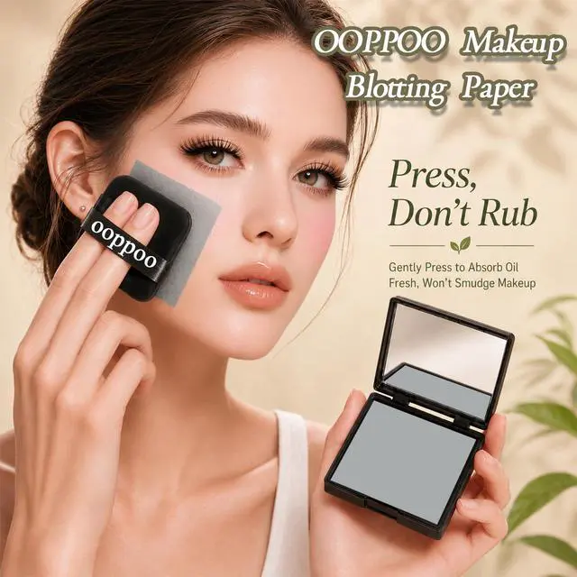 Alt view image 2 of 7 - Oil Blotting Sheets for Face, 500 Pcs Blotting Papers for face with Mirror, Puff and Refill Pack, Rapidly absorb excess oils Makeup Friendly for Women with Oily Skin (Light Gray and Odorless)