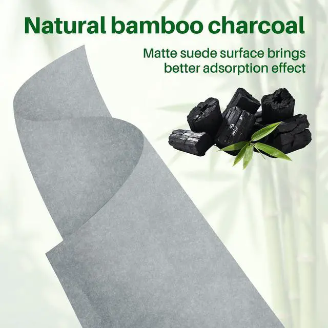 Alt view image 2 of 7 - 200 Oil Blotting Sheets for Face - Bamboo Charcoal Oil Absorbing Blotting Paper with Mirror & Puff Disposable Oily Control Removing Face Wipes Pads Oil Skin Women Men Beauty Makeup Essentials