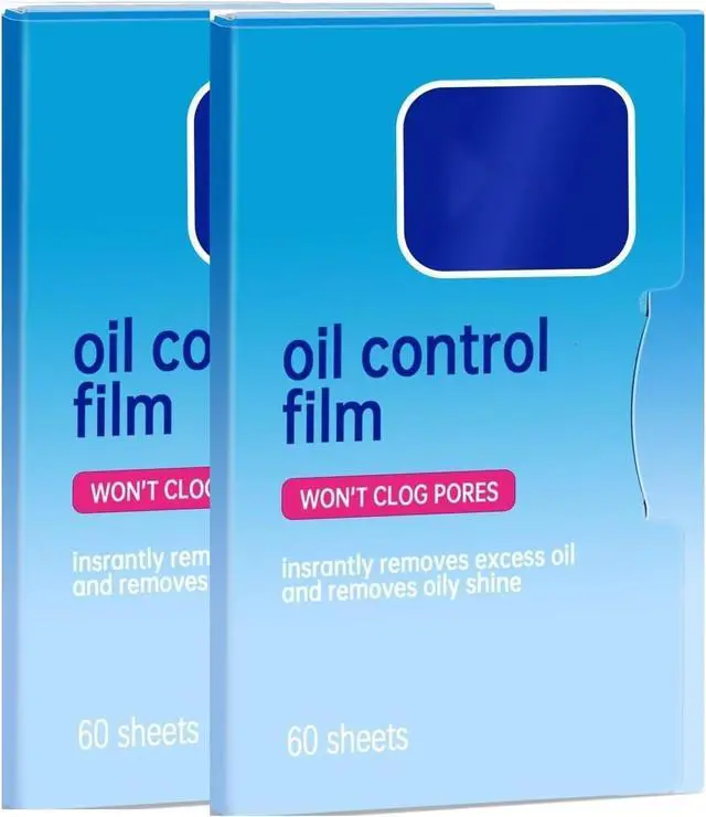 Main image of 2 Packs Oil Blotting Papers for Face (120 Sheets) - Oil Absorbing Blotting Sheets for Oily Skin, Makeup-Friendly & Portable Oil Wipes