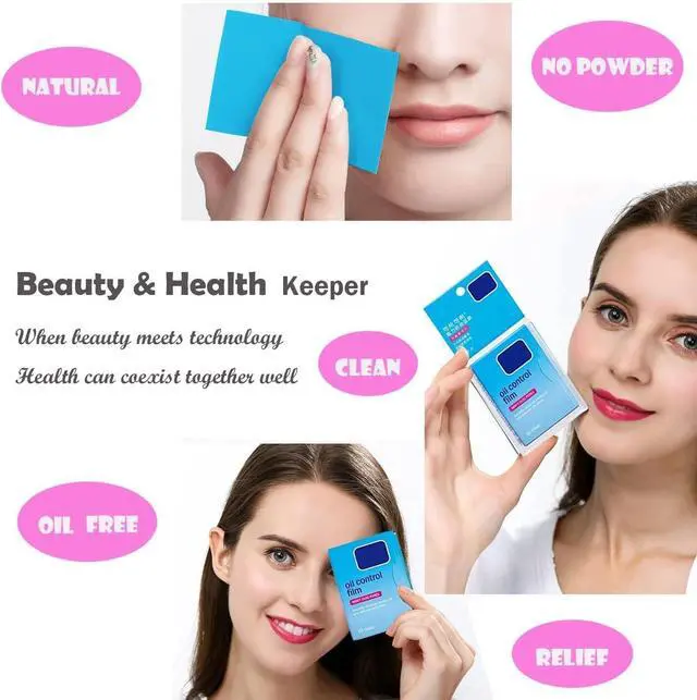 Alt view image 2 of 3 - 2 Packs Oil Blotting Papers for Face (120 Sheets) - Oil Absorbing Blotting Sheets for Oily Skin, Makeup-Friendly & Portable Oil Wipes