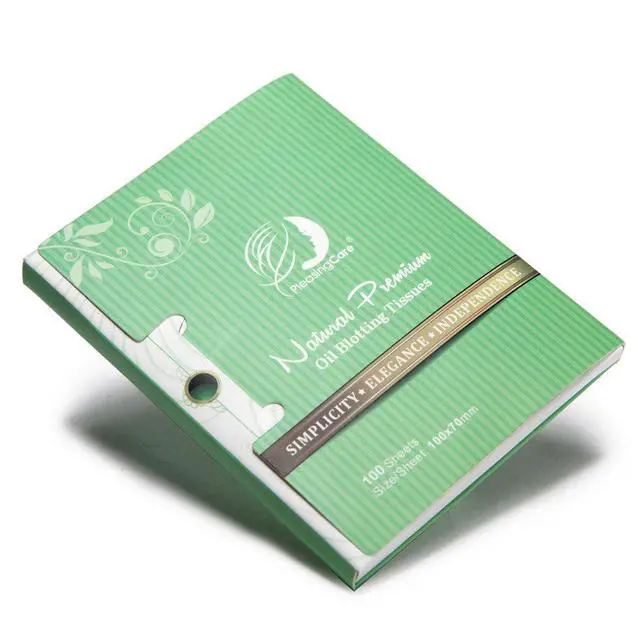 Alt view image 3 of 6 - Natural Green Tea Oil Absorbing Tissues - 100 Counts, Premium Face Oil Blotting Paper - Take Only 1 Piece Each Time Design - Large 10cmx7cm Oil Absorbing Sheets, No Waste and Easy to Carry in Pocket!
