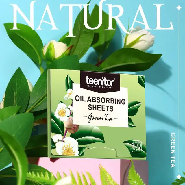 Alt view image 3 of 7 - Green Tea Blotting Paper - 800 Oil Absorbing Sheets for Oily Skin, Face Oil Control Film