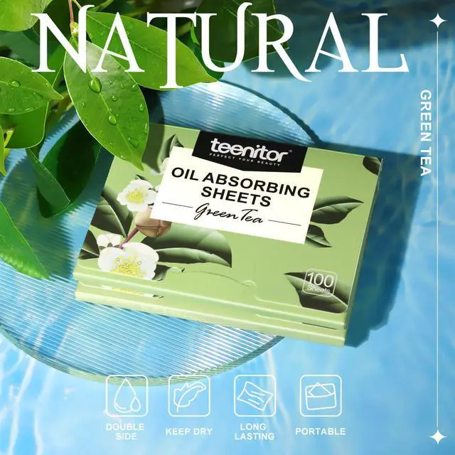 Alt view image 3 of 7 - Oil Blotting Sheets for Face, 400 Sheets Green Tea Oil Absorbing Sheets Blotting Paper for Oily Skin, Oil Absorbent Pads Face Oil Wipes Oil Sheets for Women, Oil Control Film Large 10cmx7cm