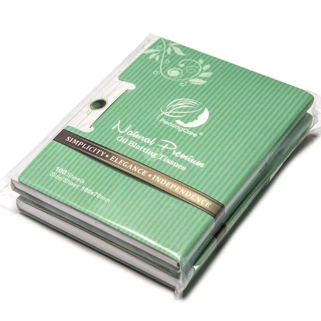 Alt view image 6 of 6 - Natural Green Tea Oil Absorbing Tissues - 100 Counts, Premium Face Oil Blotting Paper - Take Only 1 Piece Each Time Design - Large 10cmx7cm Oil Absorbing Sheets, No Waste and Easy to Carry in Pocket!