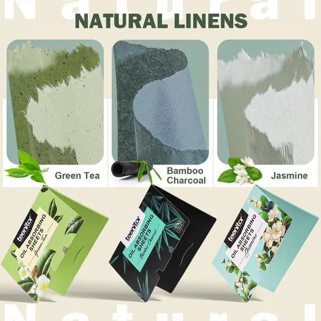 Alt view image 3 of 7 - Oil Blotting Sheets for Face, 600 Sheet Oil Absorbing Sheets for Face, Blotting Papers for Face Blotting Paper for Oily Skin, Oil Wipes for Face Oil Sheets, Oil Pads for Face Oil Control Film