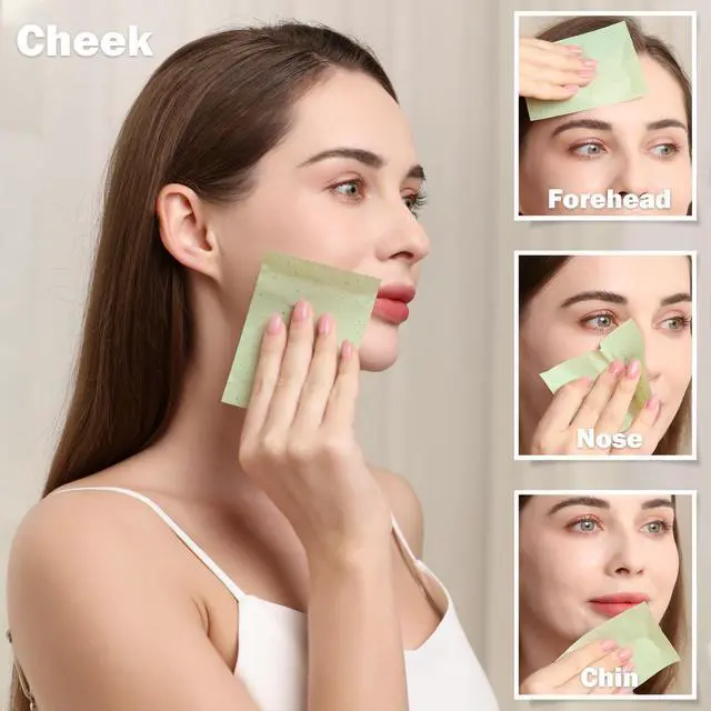 Alt view image 4 of 7 - Oil Blotting Sheets for Face, 600 Sheet Oil Absorbing Sheets for Face, Blotting Papers for Face Blotting Paper for Oily Skin, Oil Wipes for Face Oil Sheets, Oil Pads for Face Oil Control Film