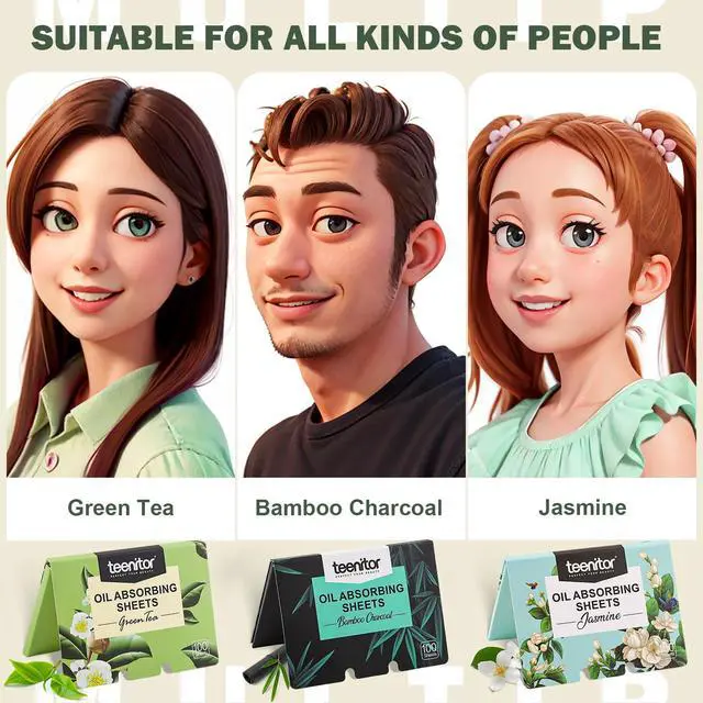 Alt view image 6 of 7 - Oil Blotting Sheets for Face, 600 Sheet Oil Absorbing Sheets for Face, Blotting Papers for Face Blotting Paper for Oily Skin, Oil Wipes for Face Oil Sheets, Oil Pads for Face Oil Control Film