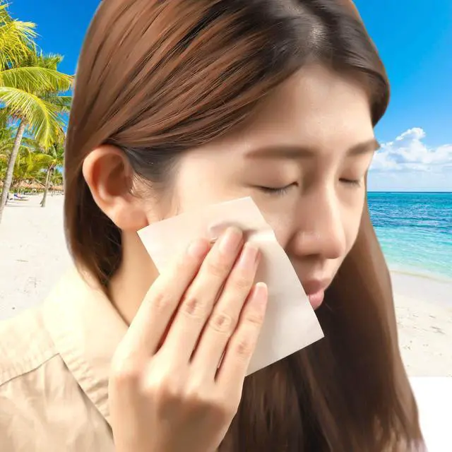 Alt view image 6 of 7 - Face Oil Absorbing Sheets - 1000 Jasmine Blotting Paper for Oily Skin, Natural Oil Control Film Blotting Sheets for Men & Women