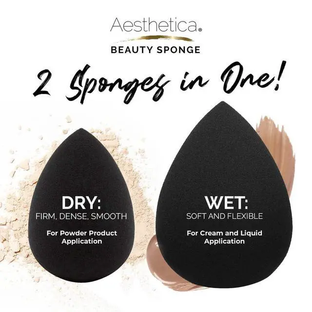 Alt view image 3 of 6 - Cosmetics Beauty Sponge Blender - Latex Free and Vegan Makeup Sponge Blender - For Powder, Cream or Liquid Application - One Piece Make Up Sponge