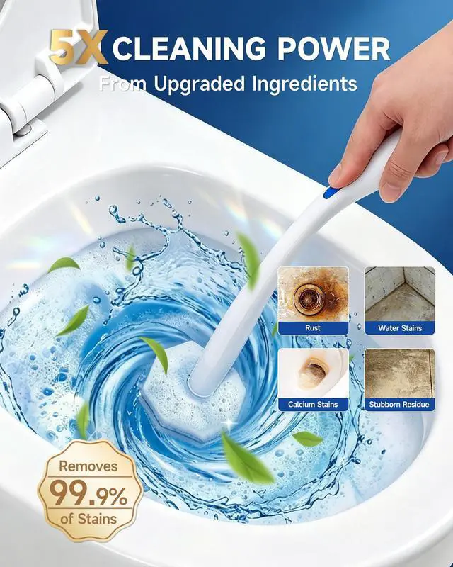 Alt view image 2 of 7 - 20 Count Toilet Wand Refills for Clorox, 5X Cleaning Power Toilet Bowl Cleaners & High-Density Disposable Toilet Scrubber Refill - No Falling Apart, Instant Foam for Bathroom Cleaning