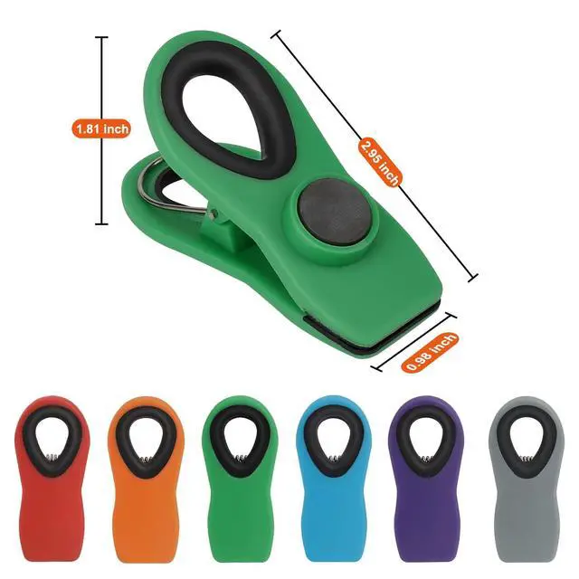 Alt view image 2 of 7 - Chip Clips, Magnetic Bag Clips with Air Tight Seal for Food Storage, 12 Pieces, Multicolor