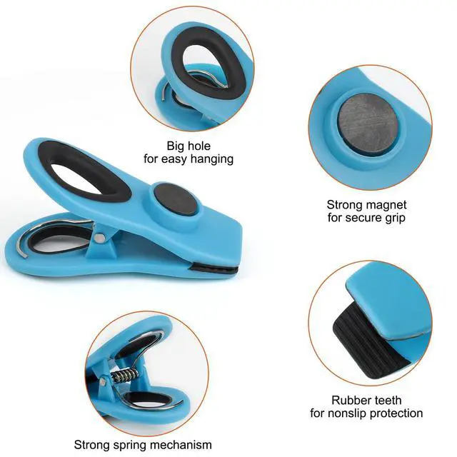 Alt view image 6 of 7 - Chip Clips, Magnetic Bag Clips with Air Tight Seal for Food Storage, 12 Pieces, Multicolor