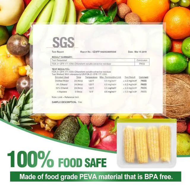 Alt view image 2 of 7 - Reusable Freezer Bags, 10 Pack Reusable Quart Bags Seal and Leak Proof, BPA Free Storage Bag for Marinate Meat, Vegetables, Home Organization, Green