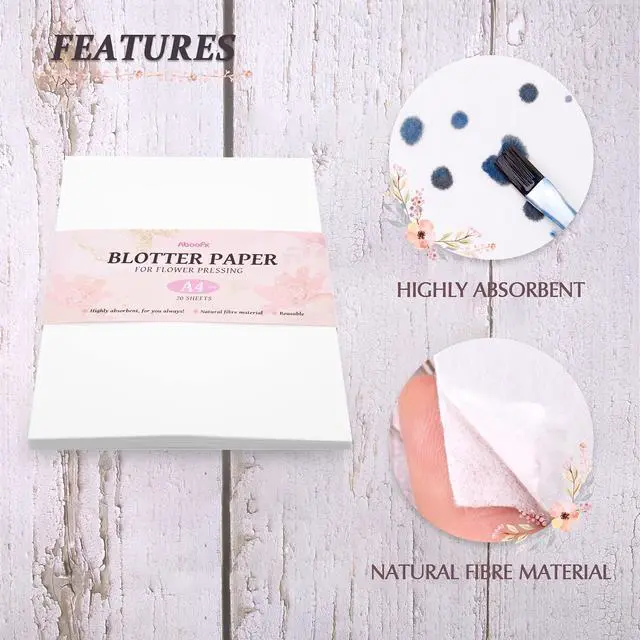Alt view image 4 of 7 - 20 Sheets Blotting Paper for Flower Press, Large 8.26 x 11.8 inch A4 Highly Absorbent and Reusable Blotter Papers for Flower Press Herbarium Craft Blotter Paper Sheets Papers Craft Supplies