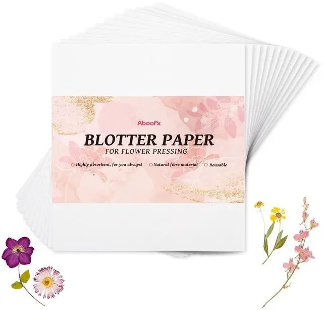 Main image of 26 Sheets Blotting Paper for Flower Press, 9 x 9 inch Highly Absorbent and Reusable Blotter Papers for Flower Pressing, Flower Press Paper Sheets