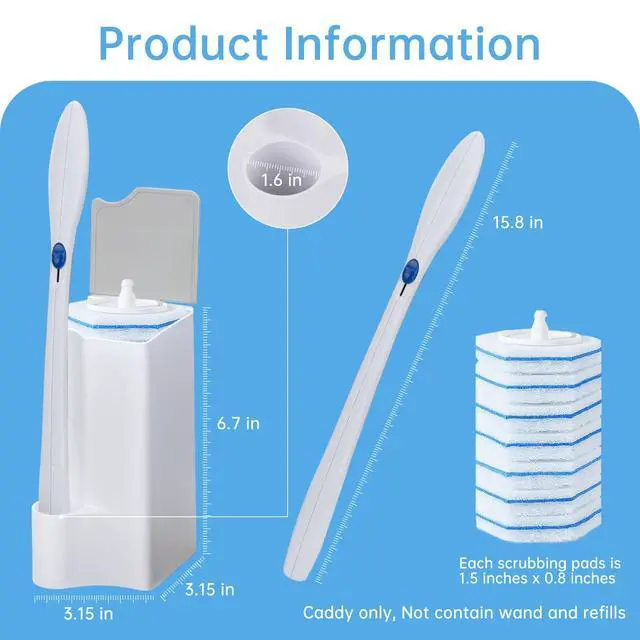 Alt view image 5 of 6 - Holder for Clorox Toilet Wand, Compatible with Clorox Toilet Wand Holder only, White & Gray