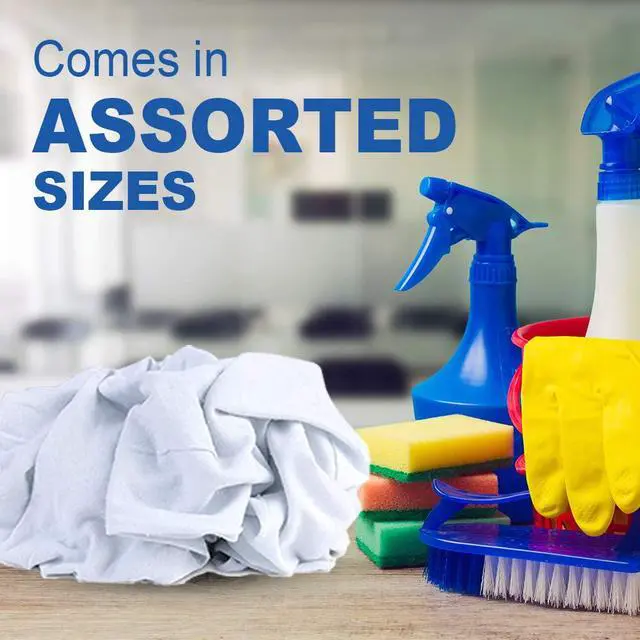 Alt view image 7 of 7 - New Lint Free Cloth (15 Pack) - 100% Cotton Cleaning Rags Exact Cut - Premium White Rags for Cleaning House - White Rags for Dusting, Staining, Polishing, Painting 18"x18"
