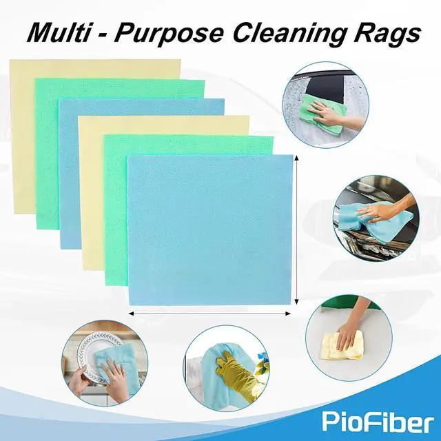 Alt view image 2 of 7 - Shop Towels 20 Pack Edgeless Microfiber Cleaning Cloths, 12"x12" Lint-Free, Reusable Towels for Car Detailing, Kitchen, Garage & Glass Quick Dry Rags