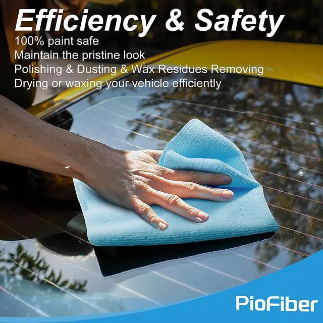 Alt view image 6 of 7 - Shop Towels 20 Pack Edgeless Microfiber Cleaning Cloths, 12"x12" Lint-Free, Reusable Towels for Car Detailing, Kitchen, Garage & Glass Quick Dry Rags