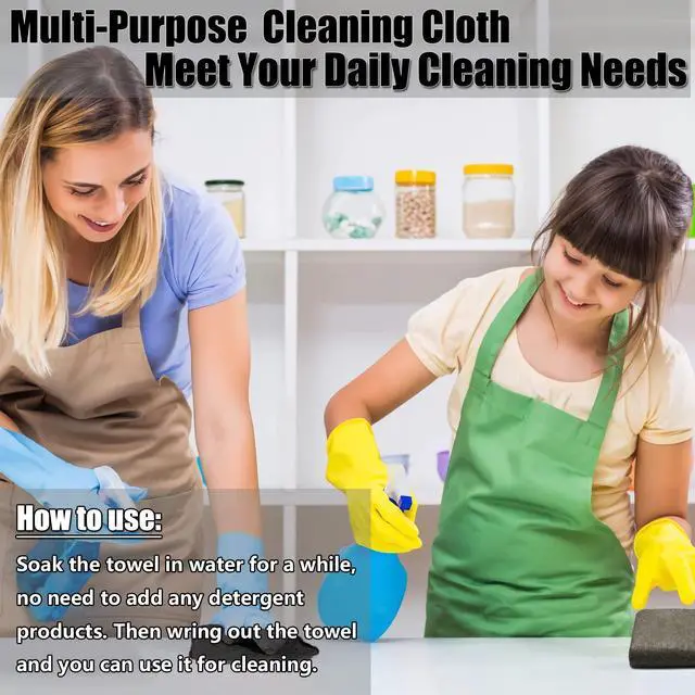 Alt view image 6 of 6 - Thickened Magic Cleaning Cloth, 12" x 16", 5 Pack