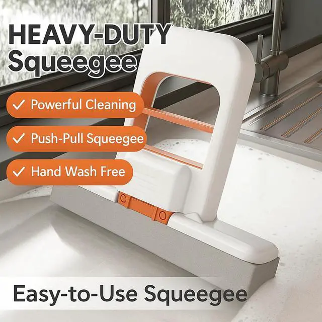 Alt view image 2 of 7 - Mini Mop, 2025 New Upgrade Mini Portable Self-Squeezing Mop, Mini Mops for Small Spaces, Wet and Dry Use Cleaning System Small Mops for Bathroom Kitchens Desktop Glass (Orange + Sponge*2)