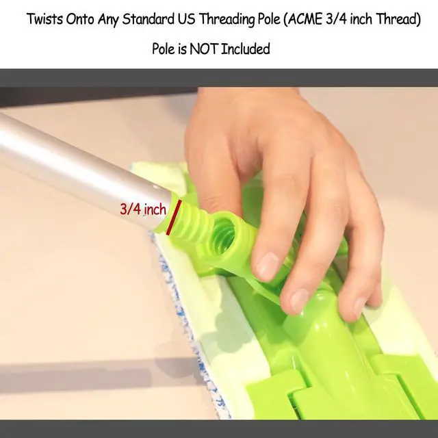 Alt view image 2 of 6 - Wet Dry Flat Mop Head with 2 Washable Pads, US Acme Thread