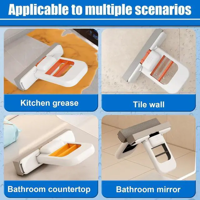 Alt view image 2 of 7 - 2026 Foldable Water Absorbing Desktop Sponge Mop, Mini Compact Scrubber Pad Cleaner for Bathroom Kitchen Glass Living Room Car, Effortless Multi-Scene Scratch-Free Cleaning