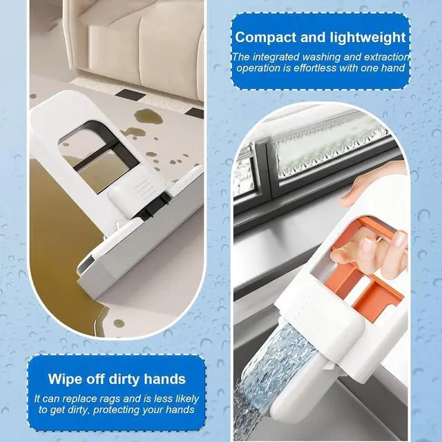 Alt view image 3 of 7 - 2026 Foldable Water Absorbing Desktop Sponge Mop, Mini Compact Scrubber Pad Cleaner for Bathroom Kitchen Glass Living Room Car, Effortless Multi-Scene Scratch-Free Cleaning