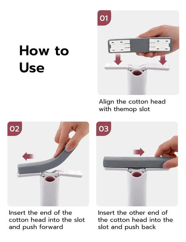 Alt view image 6 of 7 - Portable Mini Cleaning Mop, Mini Sponge Mop, Wet and Dry Use Cleaning System, Mini Mop for Bathroom, Kitchen, Desktop, Glass, Living Room, Car (2 Sponge Head + 1 Squeeze Handle)